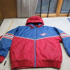 Colorado‎ Avalanche Jacket Mens Large Red Blue Insulated Bomber Puff RARE VTG